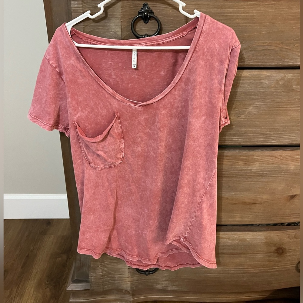 Z Supply Vintage Pink Short Sleeve Tee